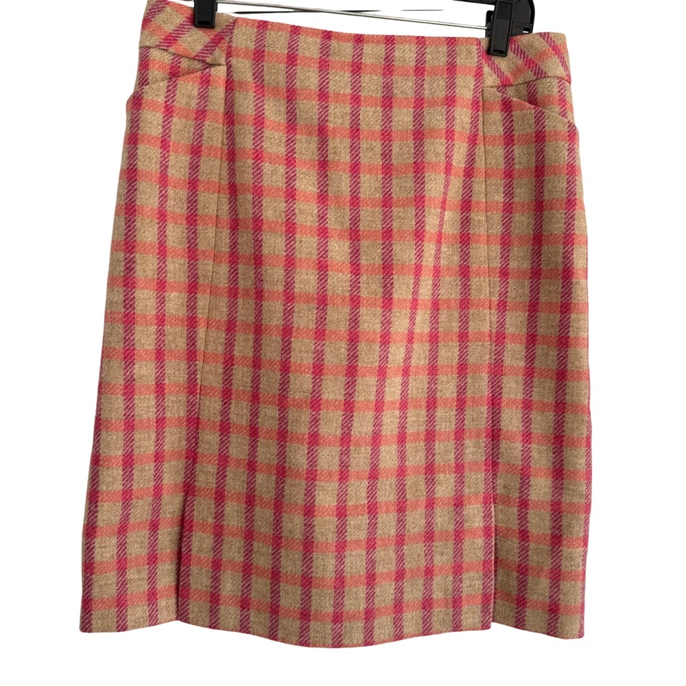Boden Plaid Wool Skirt
